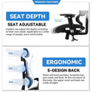 Desiny Ergonomic Chair 3D Armrest Office Chair Full Mesh Computer Chair With Foot Rest