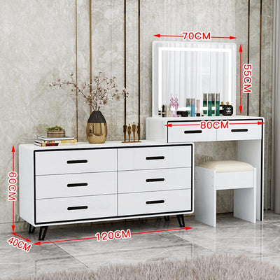 SENBIJU Internet Dresser Bedroom Modern Simple Celebrity Ins Style Makeup Table Small Apartment