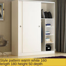 Wardrobe Sliding Door Simple Modern Economy Self-assembly Board 2 Door Large Wardrobe Real Wooden