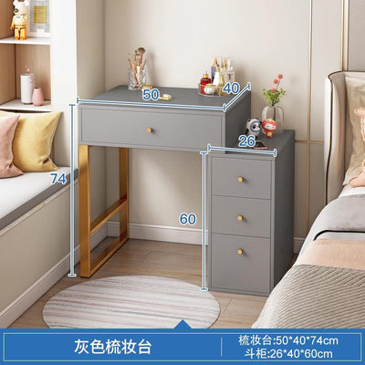 YICHANG Dressing Table With Mirror Light Luxury Style Vanity Table Bedroom Makeup Table With LED