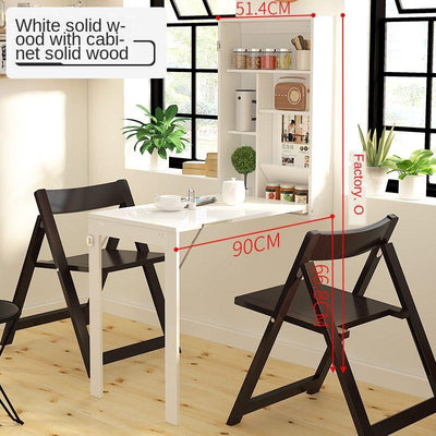 Wall Invisible Kitchen Wall Folding Table Retractable Small-family Folding Table Bar Table Chair