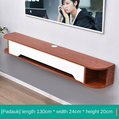 Cabinet Narrow Tv Solid Wall-mounted Wood Simple Modern Hanging Wall Bedroom Small Apartment Nordic