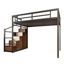 New Iron Single Apartment Small-family Loft Pavilion Bed Simple Save Space Multi-functional Single