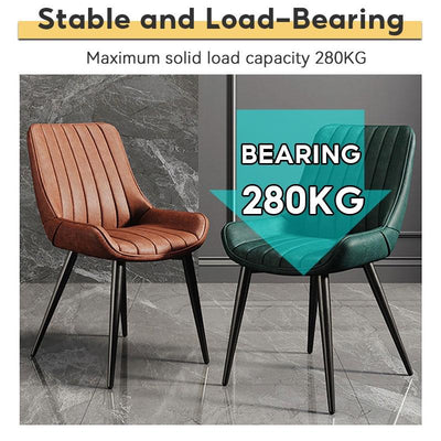 DF New Dining Chair Nordic Dining Chair Waterproof Leather Gold Dining Chair Home Iron Art Chair