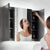 Heightening Stainless Steel Mirror Cabinet, Wall Mounted, Light Toilet Mirror Cabinet, Separate
