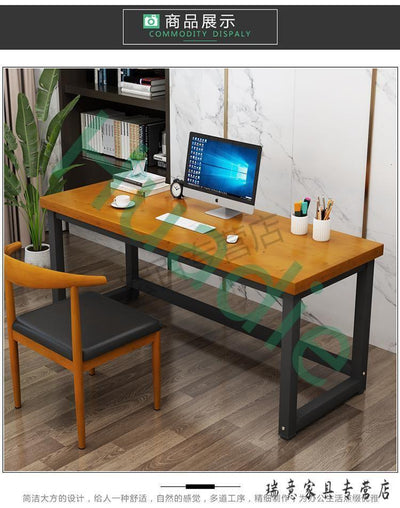 Electronic Sports Learning Strip Solid Wood Computer Simple Modern Iron Work Household Desk