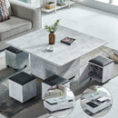 Arper Foldable Coffee Table Marble Blister Folding Tempered Glass Side Table Household Folding