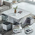 Arper Foldable Coffee Table Marble Blister Folding Tempered Glass Side Table Household Folding