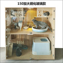 RUNPET Cat House Solid Wood Cat Villa Household Double Layer Three Layer Cat Cage Transparent Cat