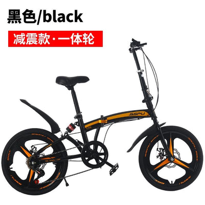 SSPU X4 Foldable bicycle Folding Bike 20 Inch 7 Speed Dolphin Frame Double Disc Brake Adult Outdoor