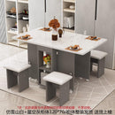 2022 Dining Table Set Marble Foldable Dining Table Movable Small House Multifunctional Combined