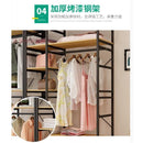 Curtain Wardrobe Bedroom Metal Hanger Thickened Iron Wood Coat Rack