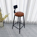 (MUWU) Solid Wood Bar Table Balcony Long Table And Chair Simple Industrial Style High Footed Dining