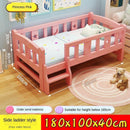 ✨ Ready Stock ✨Solid Wood Children's With Guardrail Princess Powder Color Lacquer Tatami Kids