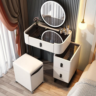 YICHANG Dressing Table With Mirror Light Luxury Vanity Table Simple Modern Bedroom Makeup Table With