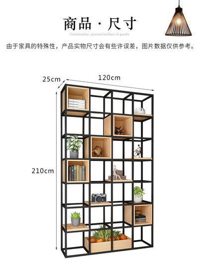 Bookshelf Nordic Iron Floor Living Room Bookcase Simple Multi-layer Storage Display Rack