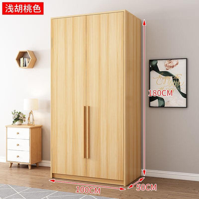 Wardrobe 2/3/4 Door Wardrobe Bedroom Light Luxury Nordic Style Wooden Wardrobe Storage Open Wardrobe