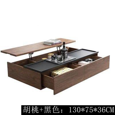 Simple Coffee Table Black Oak Grain Can Lift Coffee Table Large And Small Living Room Storage Can Be