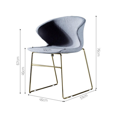 Home Dining Chair/Nordic Chair Waterproof Non-slip/Technology Cloth Backrest Chair/Modern Hotel