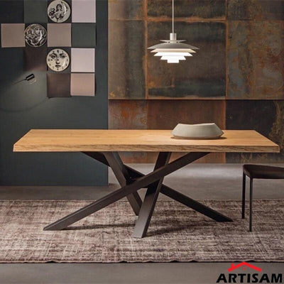 ARTISAM Office Desk Solid Wood Conference Table Modern Minimalist Dining Table Rectangular Wooden