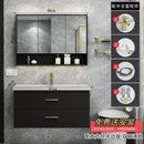 Modern simple toilet bathroom cabinet hand washing face basin mirror cabinet combination Nordic