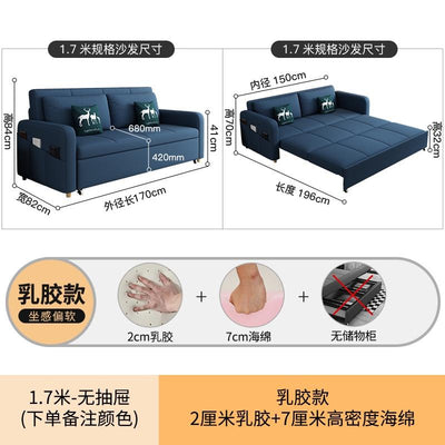 Koala Multifunctional Folding Sofa Bed Living Room Push-pull Storage Sofa 2 In 1 Fabric Sofa