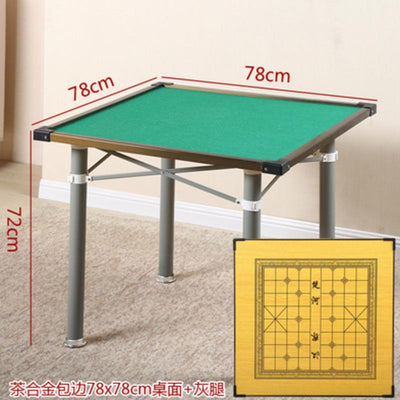 Folding Mahjong Table Multifunctional Table Chess And Card Dual Purpose Stainless Steel Leg Folding