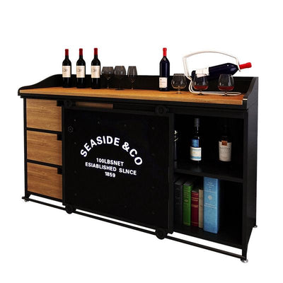 Loft American Industrial Wind Side Cabinet Iron Preparation Cabinet Kitchen Cupboard Tea Table