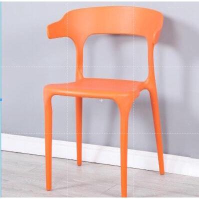 Dining Chair Stackable Chair Simple Horn Chair Thickened With Backrest Plastic Chair Home Dining