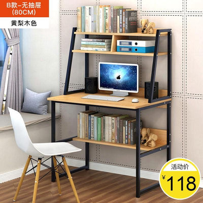 Computer Modern Office Simple Bookshelf Desk Combination Bedroom Small Table