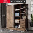 Solid 2021 with Wood Wardrobe Sliding Door Modern Simple Rental House Small Coat Cabinet Family