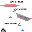 Outdoor Umbrella Parasol Stall Big Square Cloth Flat Folding Rainproof Shed Courtyard Shop