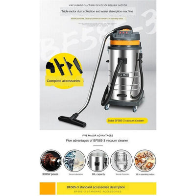 Car vacuum cleaner Jieba Industrial Vacuum Cleaner Strong Power 3000w Car Washing Commercial