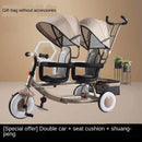 Twin Tricycle Stroller Lightweight Baby Bicycle Double Seat Two-child Travel Artifact