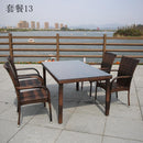 Baojing outdoor tables and chairs with umbrella courtyard leisure furniture garden iron balcony