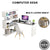 Computer Desktop Home Desk Bookshelf Combination Office Bedroom Writing Student Modern Simple