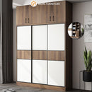 Solid 2021 with Wood Wardrobe Sliding Door Modern Simple Rental House Small Coat Cabinet Family