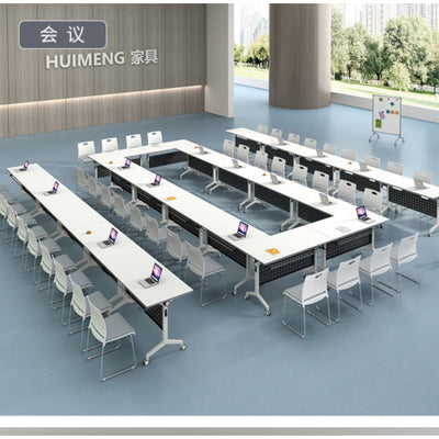 Folding Conference Tables And Chairs Combination Movable Desk