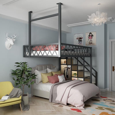 ARTISAM Loft Bed Space-saving Bed Frame Person Duplex Split-level Hammock