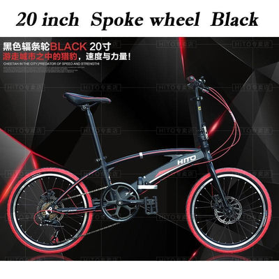 Hito X6 20/22 Inch Foldable Bicycle Shimano 7-speed Variable Speed Bicycle Ultra-light Aluminum