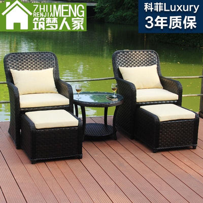 Balcony Tables And Chairs Five Pieces Of Outdoor Wicker Chair Three Pieces Of Indoor Living Room