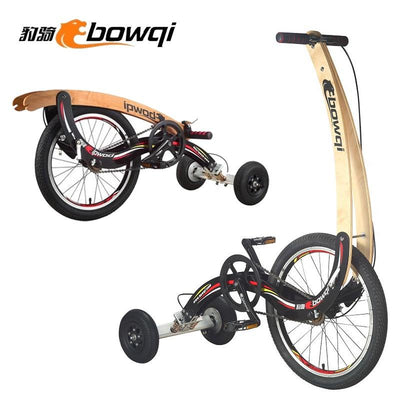 Halfbike Creative Vertical Bicycle Tricycle Foldable Bicycle Walking Exercise Bike Convenient