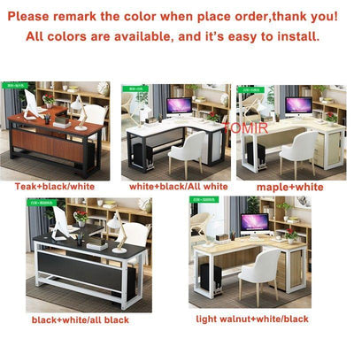 CONSIDER Modern Computer Desk Gaming Corner table Home Study Desk L-shaped Office Desktop Table