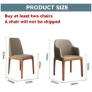 ODINF Solid Wood Dining Chair Home Chair Microfiber Leather Surface Leisure Chair Hotel Restaurant