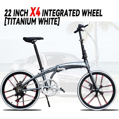 Hito 20 / 22 inch folding bicycle super light carrying aluminum alloy variable speed bicycle for men