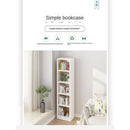 Floor Wall Bookshelf White Economical Sofa Modern Simple Narrow Corner Slit Shelf Small Bookcase