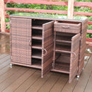 Shoe Rack Rattan Outdoor Sunscreen Waterproof Courtyard Locker Garden Balcony Storage Cabinet