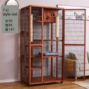 Cage Home Japanese Solid Wood Apartment with Toilet Luxury Cabinet Cat Nest House Villa