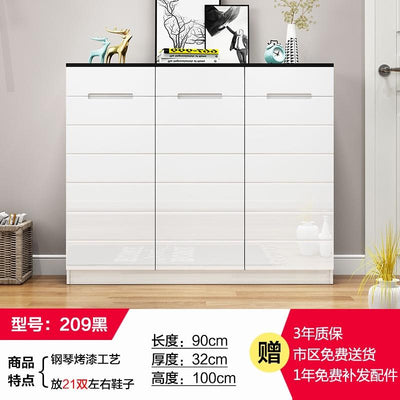 Shoe Cabinet Modern Paint White Large-capacity Locker Solid Wood Shoe Cabinet Ultra-thin Locker