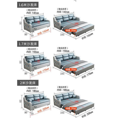 Sofa Bed Foldable Dual-purpose Sofa Living Room Multifunctional Sofa Bed With Storage